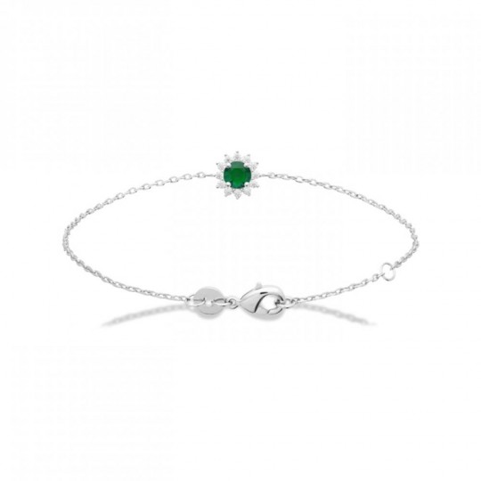 Bracelet Fleur Argent...