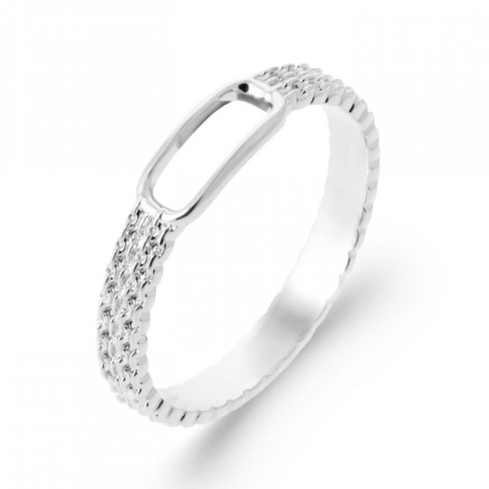 Bague Chaînette Argent rhodié