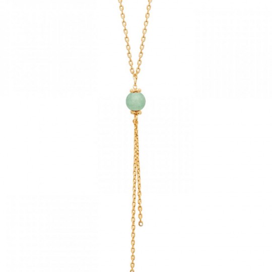 Collier cravate Aventurine...