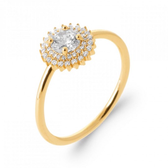 Bague Marguerite Plaqué or...