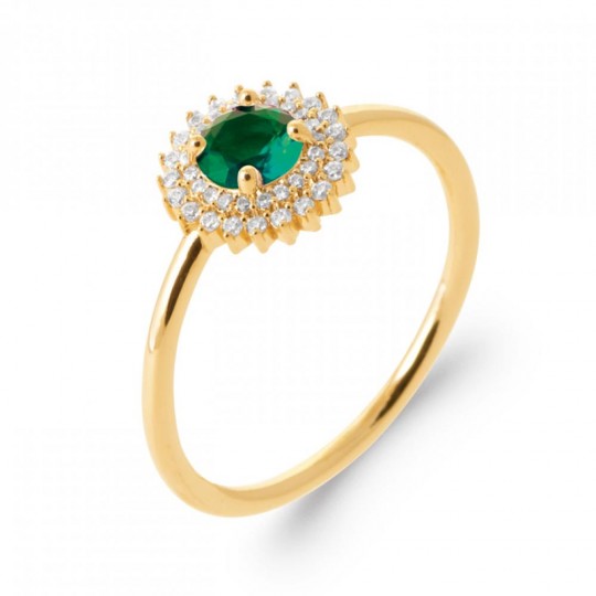 Bague Marguerite Plaqué or...