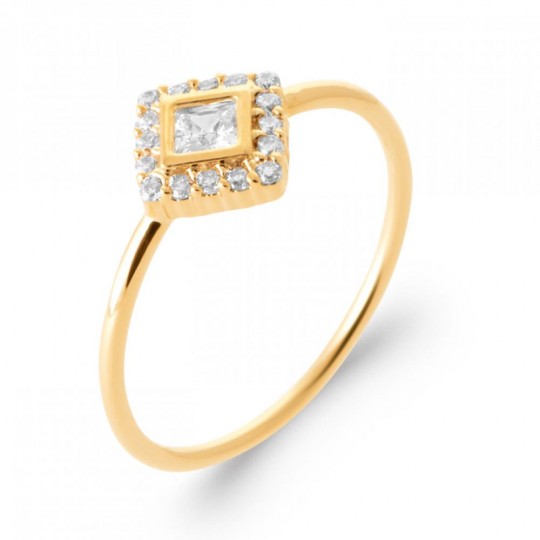 Bague Losange Plaqué or...