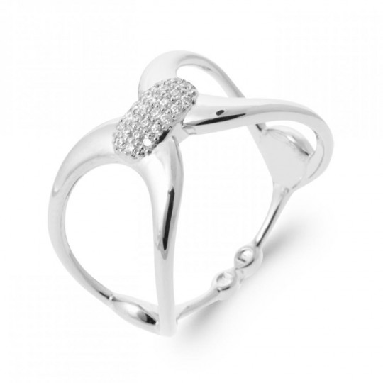 Bague Croisée Argent massif...