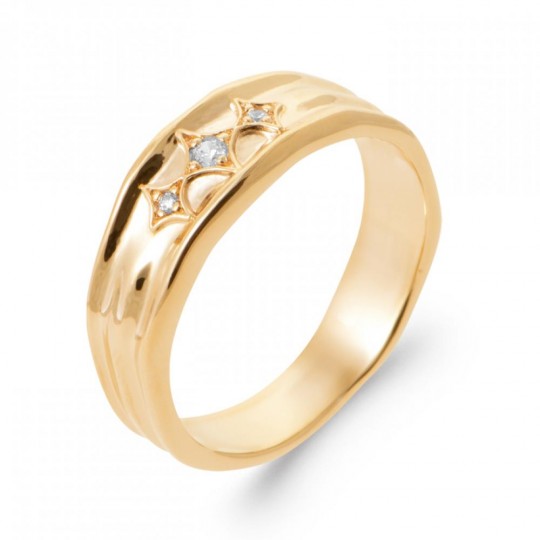 Bague Martelée Plaqué or...