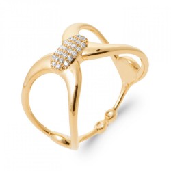 Bague Croisée Plaqué or...