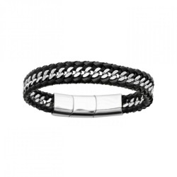 Bracelet Tressé Cuir 21cm...