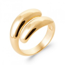 Bague Ruban Plaqué or 750/000