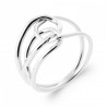 Bague Croisée Enlacée Argent rhodié