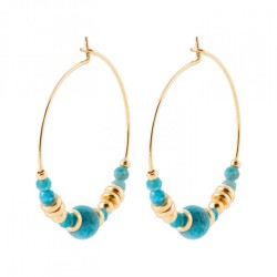 Créoles Plaqué or 750/000  Apatite