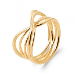 Bague Croisée Plaqué or...