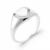 Bague Coeur Argent massif 925/000 rhodié