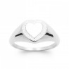 Bague Coeur Argent massif 925/000 rhodié