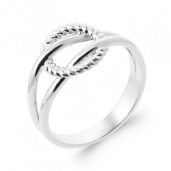 Bague Anneau Tressé Argent...