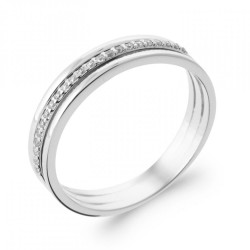 Demi-Alliance Argent rhodié...