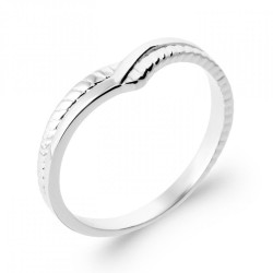 Bague Fine Croisée Tressée...