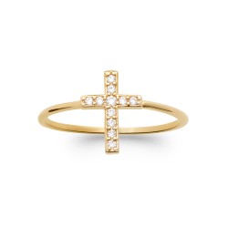 Bague Fine Croix catholique...