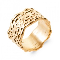 Bague Tube Plaqué or 750/000