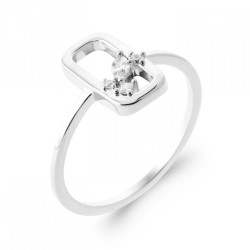 Bague Rectangulaire Argent...