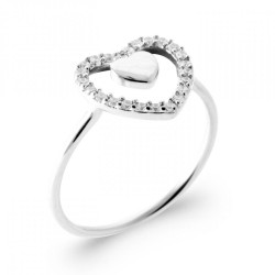 Bague Cœur Argent massif...