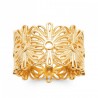 Bague Tube Fleur Plaqué or 750/000