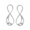 Boucles d'oreilles Infini Argent massif 925/000 rhodié Oxyde de zirconium