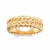 Bague Ruban Tressée Plaqué or 750/000