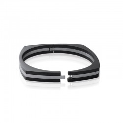 Jonc carré noir - Acier...