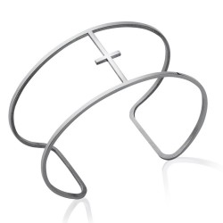 Bracelet Manchette Croix -...