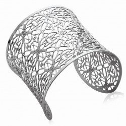 Manchette Fleurs dentelle -...