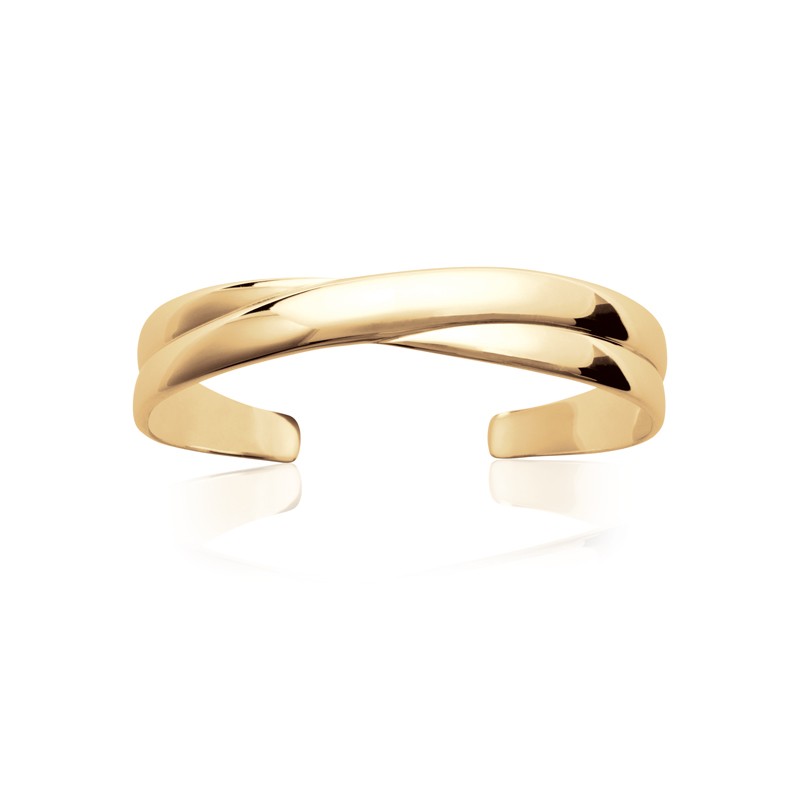 Manchette croisée - Plaqué Or - Femme - 58mm