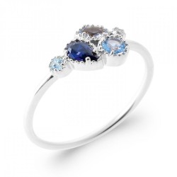 Bague Argent rhodié Oxyde...