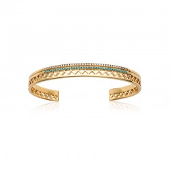 Jonc aztèque - Plaqué Or -...