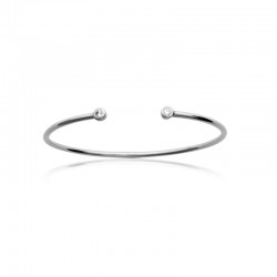 Jonc ouvert - Argent Rhodié...