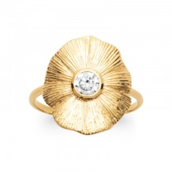 Bague Plaqué Or - Oxyde de...