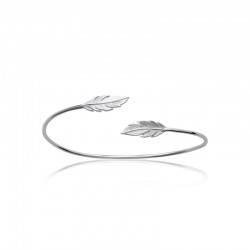 Jonc plumes ouvert - Argent...