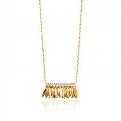 Collier breloques plumes...