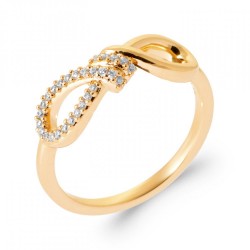 Bague Nœud Infini Plaqué or...