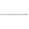 Chaîne Figaro 1-1 diamantée 4 faces - Argent - Homme Femme - Largeur 2,50mm