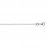 Chaîne Forçat diamantée Argent Rhodié - Homme Femme - Largeur 1,15mm