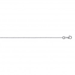 Chaîne Forçat diamantée Argent Rhodié - Homme Femme - Largeur 1,15mm