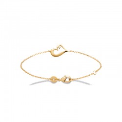 Bracelet coeur 11x15mm -...