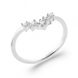 Bague en V Argent rhodié...