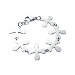 Bracelet Fleurs 25mm Acier...