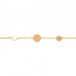 Bracelet Petits médaillons Larg.5-7mm bohème - Plaqué Or - 16cm 18cm
