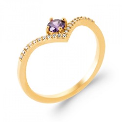 Bague en V Plaqué or...