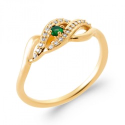 Bague Croisée Plaqué or...