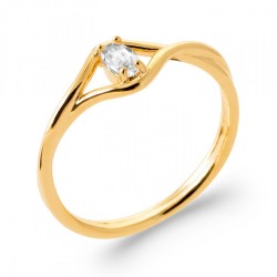 Bague Croisée Plaqué or...