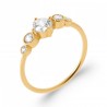 Bague Plaqué or 750/000 Oxyde de zirconium