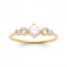 Bague Plaqué or 750/000 Oxyde de zirconium