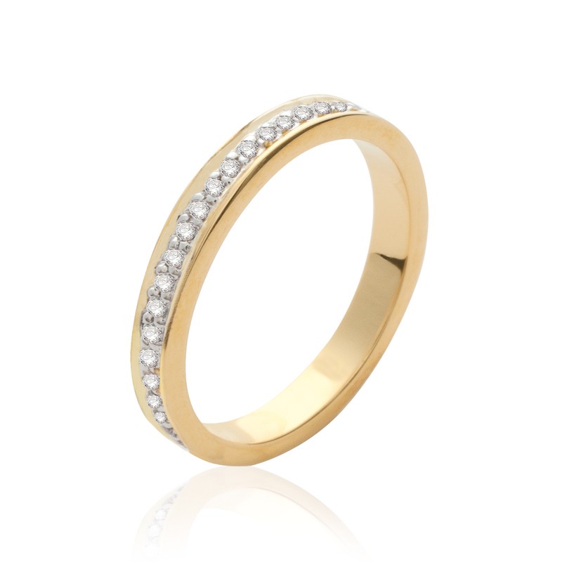 Bague fine femme oxydes de zirconium main image 1